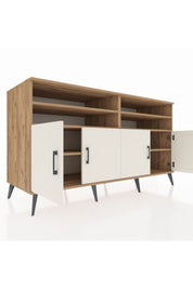 Kronos Konsol 6 Raflı 4 Kapaklı 176x59x99 Çam-Aytaşı