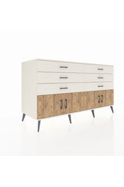 Kronos Konsol 2 Raflı 6 Çekmeceli 4 Kapaklı 176x59x99 Aytaşı-Çam/Aytaşı