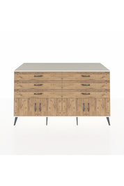 Kronos Konsol 2 Raflı 6 Çekmeceli 4 Kapaklı 176x59x99 Aytaşı-Çam