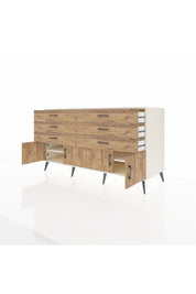 Kronos Konsol 2 Raflı 6 Çekmeceli 4 Kapaklı 176x59x99 Aytaşı-Çam