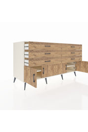 Kronos Konsol 2 Raflı 6 Çekmeceli 4 Kapaklı 176x59x99 Aytaşı-Çam