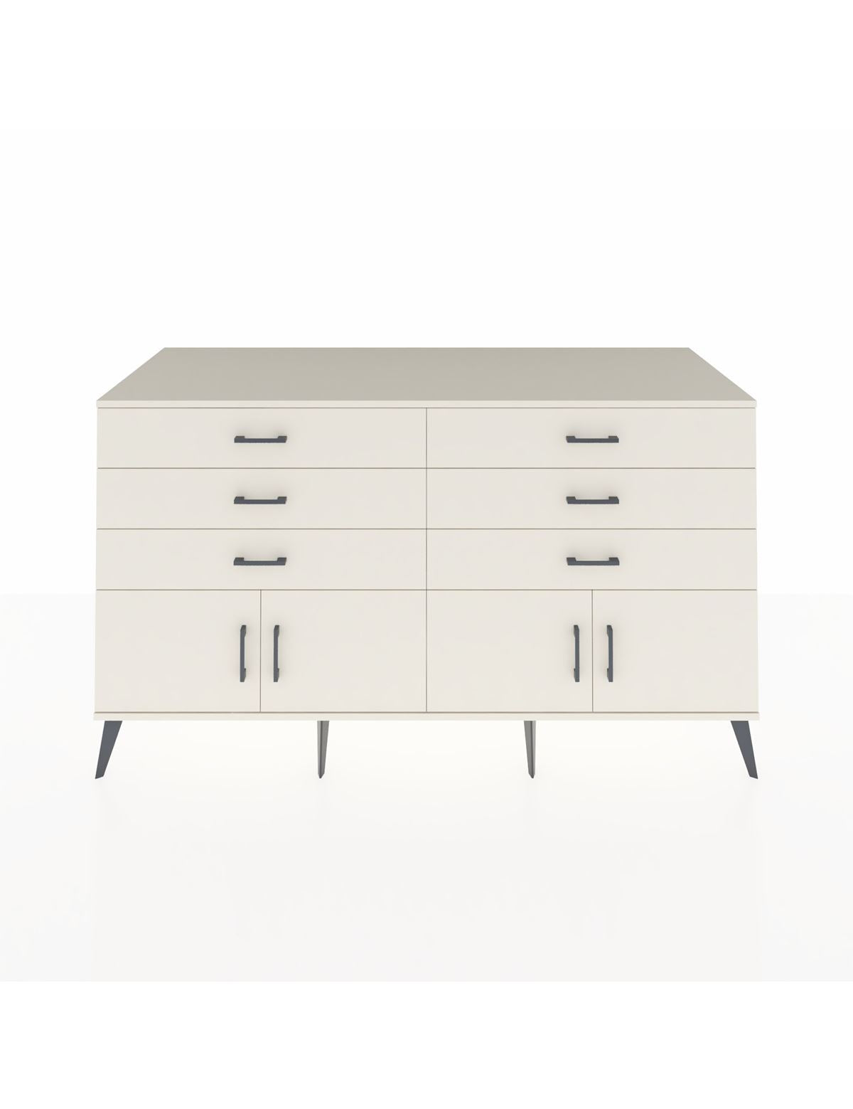 Kronos Konsol 2 Raflı 6 Çekmeceli 4 Kapaklı 176x59x99 Aytaşı-Aytaşı