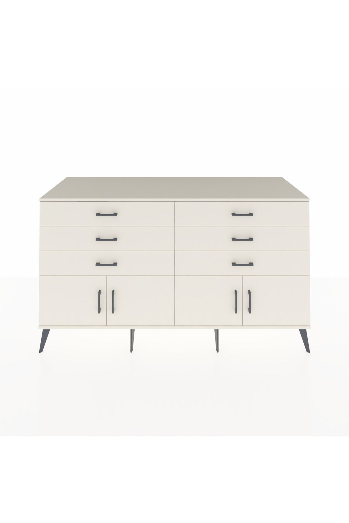 Kronos Konsol 2 Raflı 6 Çekmeceli 4 Kapaklı 176x59x99 Aytaşı-Aytaşı