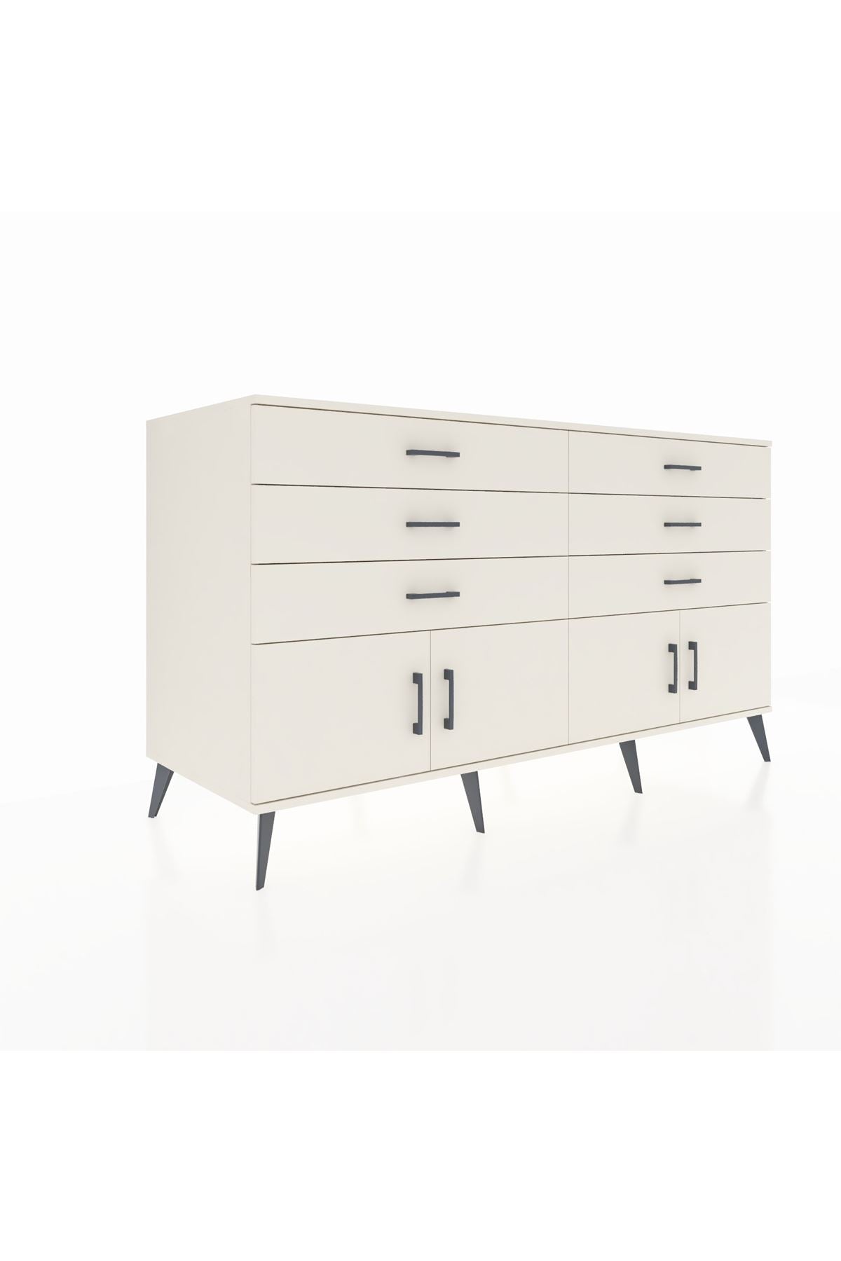 Kronos Konsol 2 Raflı 6 Çekmeceli 4 Kapaklı 176x59x99 Aytaşı-Aytaşı