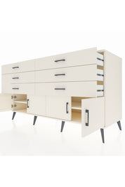 Kronos Konsol 2 Raflı 6 Çekmeceli 4 Kapaklı 176x59x99 Aytaşı-Aytaşı