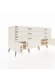 Kronos Konsol 2 Raflı 6 Çekmeceli 4 Kapaklı 176x59x99 Aytaşı-Aytaşı