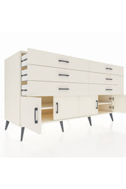 Kronos Konsol 2 Raflı 6 Çekmeceli 4 Kapaklı 176x59x99 Aytaşı-Aytaşı