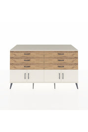 Kronos Konsol 2 Raflı 6 Çekmeceli 4 Kapaklı 176x59x99 Aytaşı-Aytaşı/Çam