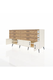 Kronos Konsol 2 Raflı 6 Çekmeceli 4 Kapaklı 176x59x99 Aytaşı-Aytaşı/Çam