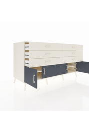 Kronos Konsol 2 Raflı 6 Çekmeceli 4 Kapaklı 176x59x99 Aytaşı-Antrasit/Aytaşı