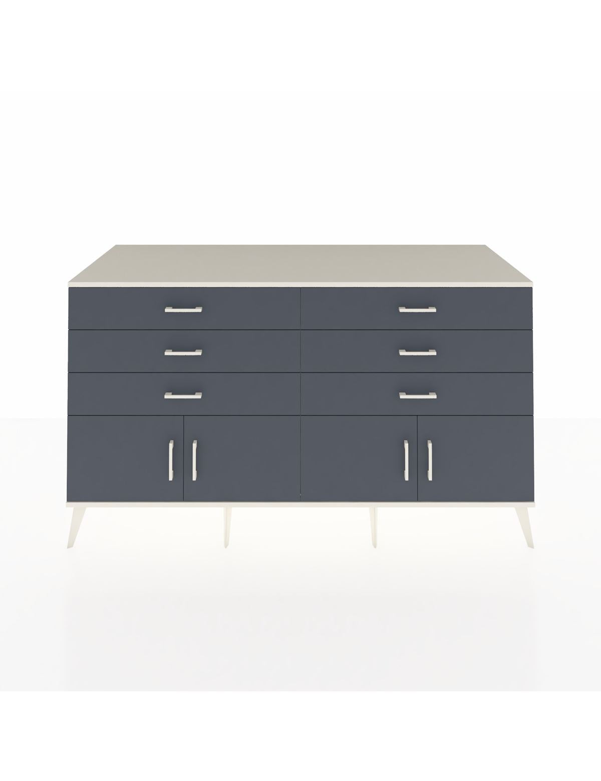 Kronos Konsol 2 Raflı 6 Çekmeceli 4 Kapaklı 176x59x99 Aytaşı-Antrasit