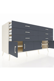 Kronos Konsol 2 Raflı 6 Çekmeceli 4 Kapaklı 176x59x99 Aytaşı-Antrasit