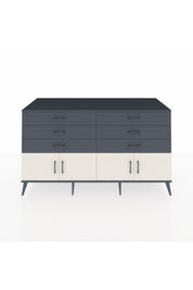 Kronos Konsol 2 Raflı 6 Çekmeceli 4 Kapaklı 176x59x99 Antrasit-Aytaşı/Antrasit