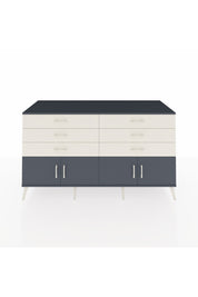 Kronos Konsol 2 Raflı 6 Çekmeceli 4 Kapaklı 176x59x99 Antrasit-Antrasit/Aytaşı