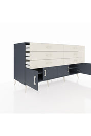 Kronos Konsol 2 Raflı 6 Çekmeceli 4 Kapaklı 176x59x99 Antrasit-Antrasit/Aytaşı