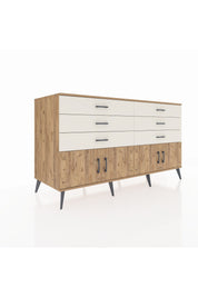 Kronos Konsol 2 Raflı 6 Çekmeceli 4 Kapaklı 176x59x99 Çam-Çam/Aytaşı