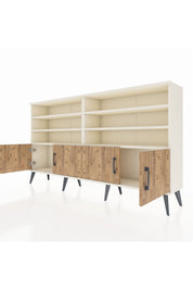 Arges Konsol 6 Raflı 4 Kapaklı 176x30x99 Aytaşı-Çam/Antrasit