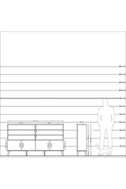 Arges Konsol 6 Raflı 4 Kapaklı 176x30x99 Aytaşı-Çam/Antrasit
