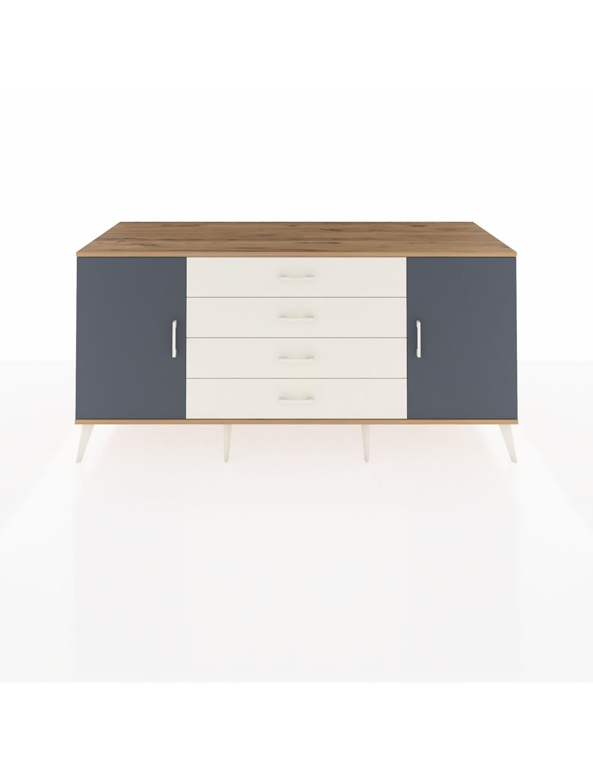 Kronos Konsol 2 Raflı 4 Çekmeceli 2 Kapaklı 176x59x83 - S610M001V25C