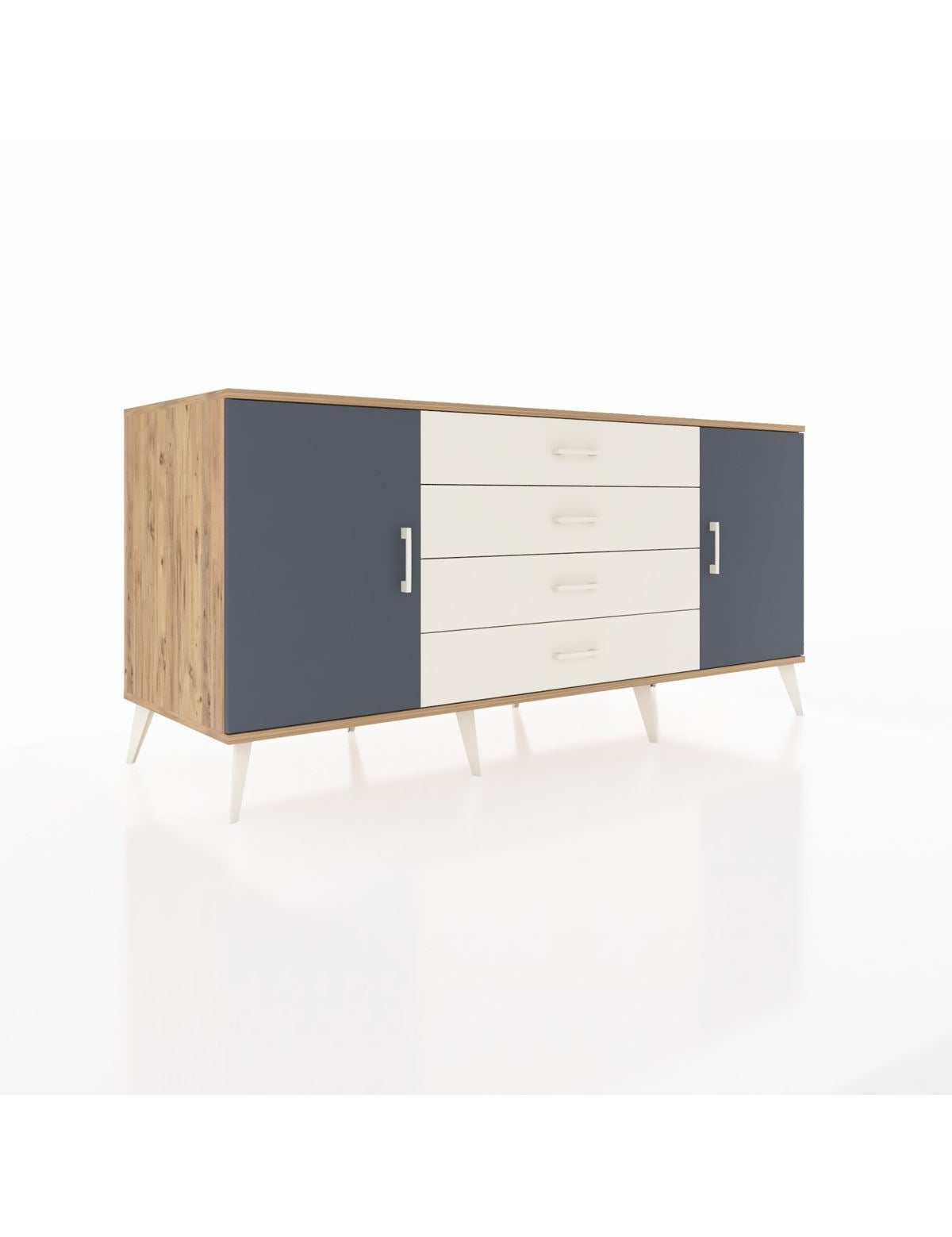 Kronos Konsol 2 Raflı 4 Çekmeceli 2 Kapaklı 176x59x83 - S610M001V25C