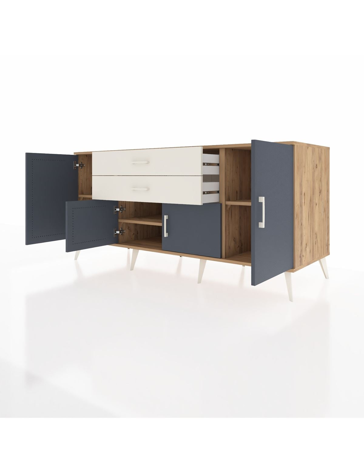 Kronos Konsol 3 Raflı 2 Çekmeceli 4 Kapaklı 176x59x83 - S610M002V25C