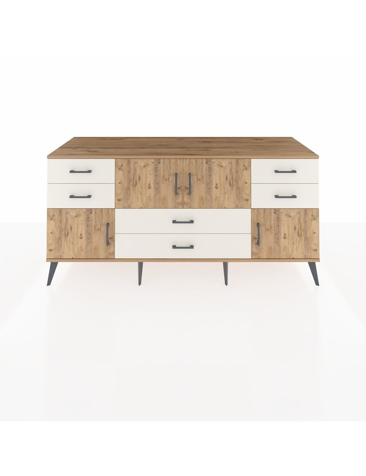 Kronos Konsol 3 Raflı 6 Çekmeceli 4 Kapaklı 176x59x83 - S610M006V19C