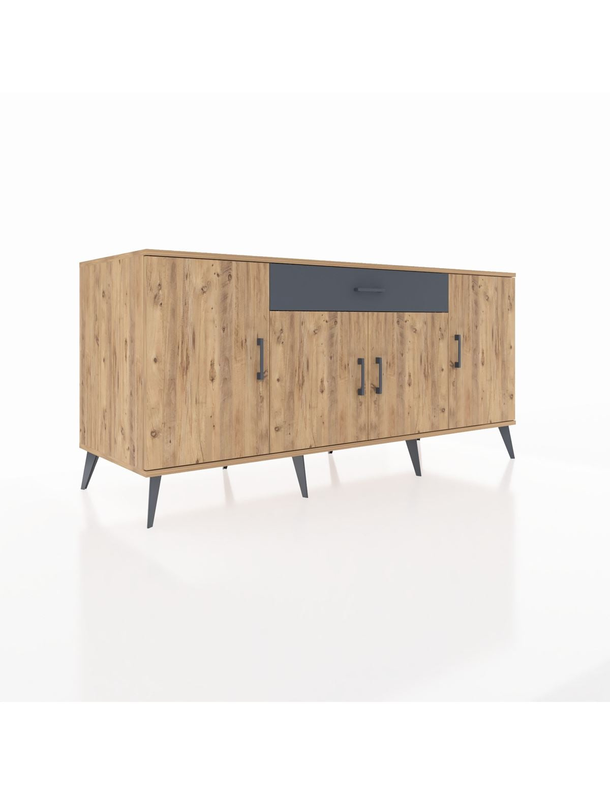 Kronos Konsol 3 Raflı Tek Çekmeceli 4 Kapaklı 176x59x83 - S610M007V20C