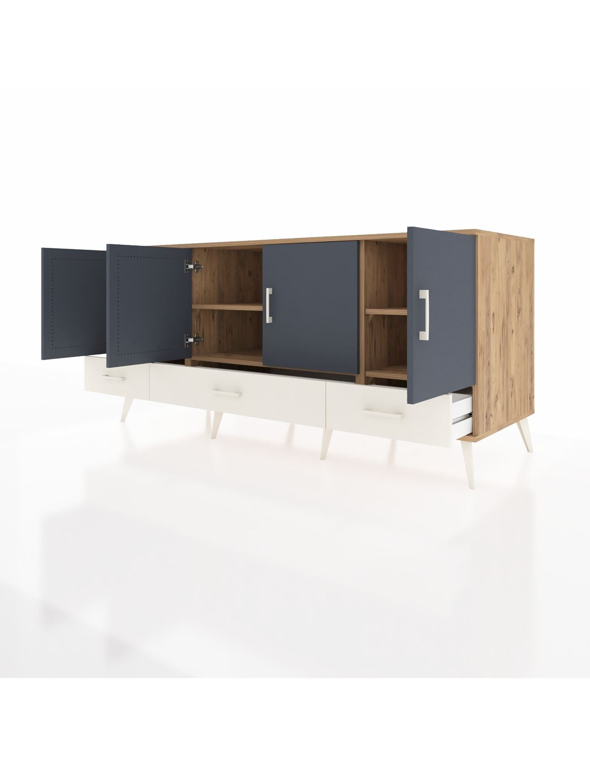 Kronos Konsol 6 Raflı 3 Çekmeceli 4 Kapaklı 176x59x83 - S610M009V25C