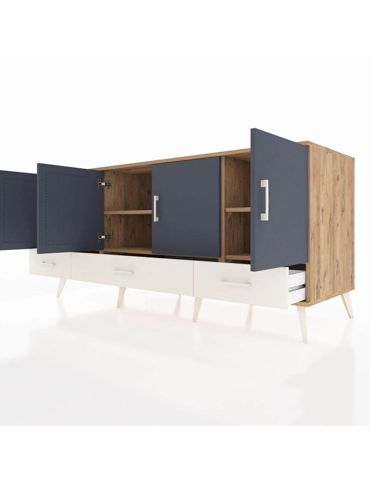 Kronos Konsol 6 Raflı 3 Çekmeceli 4 Kapaklı 176x59x83 - S610M009V25C