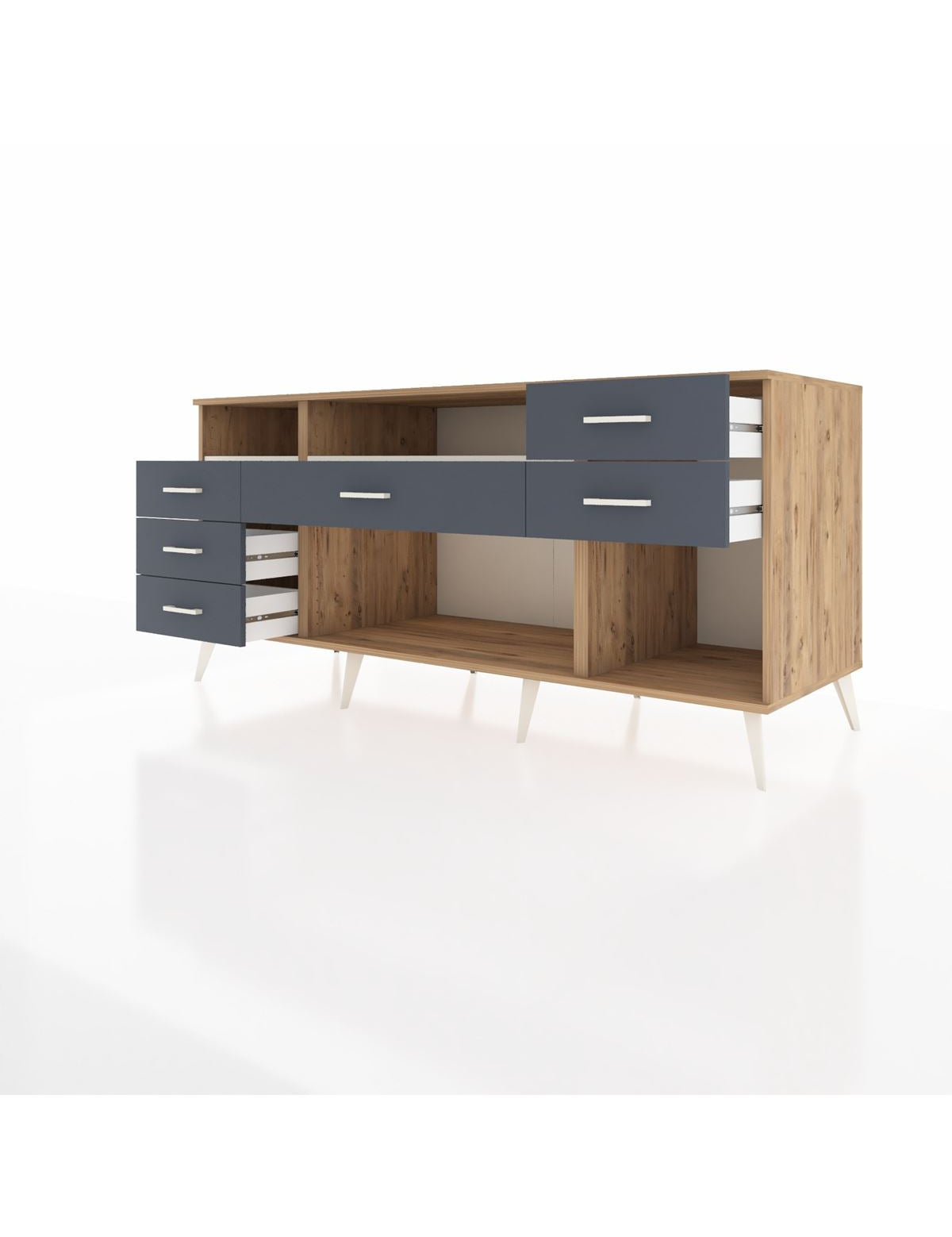 Kronos Konsol 2 Raflı 6 Çekmeceli 176x59x83 - S610M012V23C