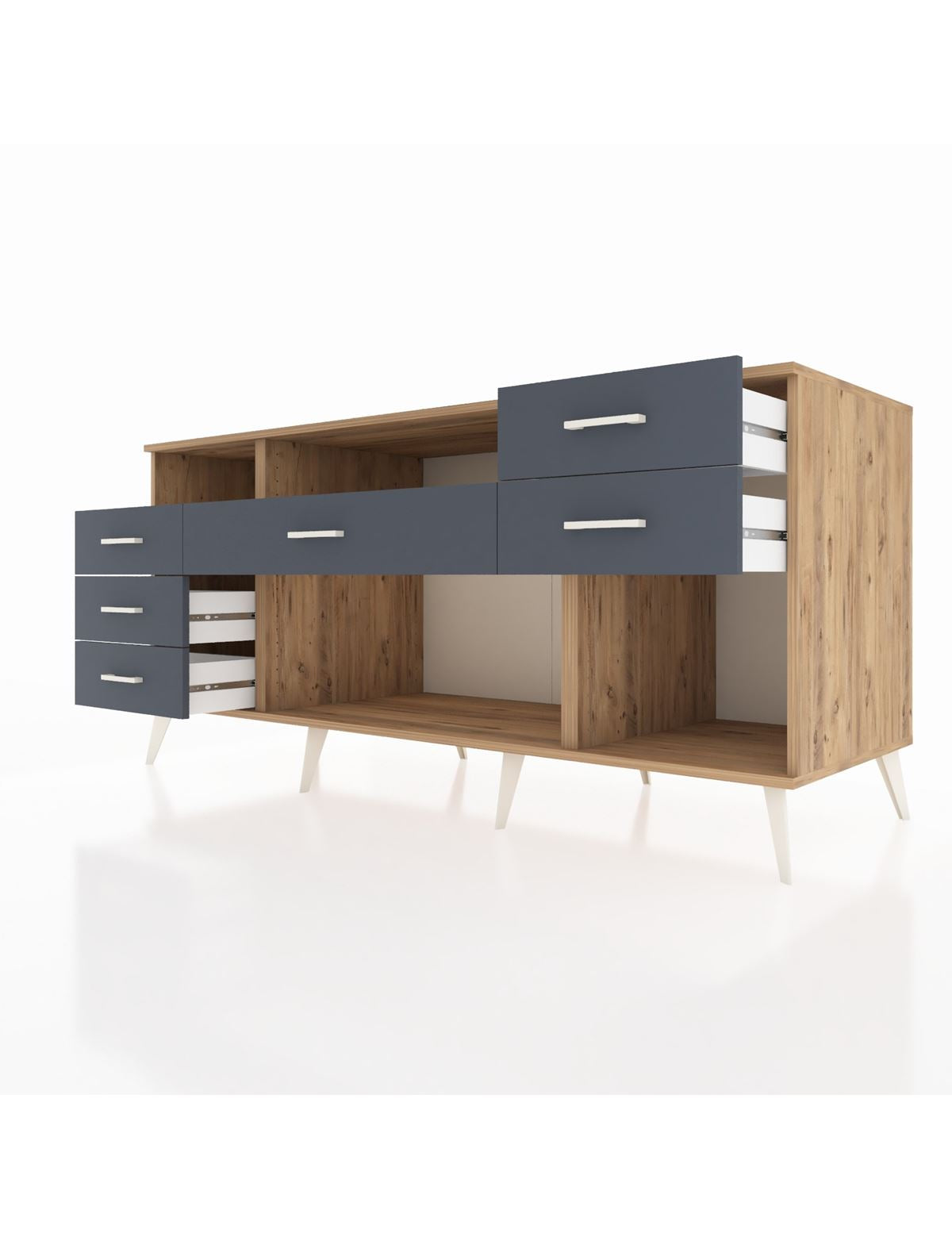 Kronos Konsol 2 Raflı 6 Çekmeceli 176x59x83 - S610M012V23C