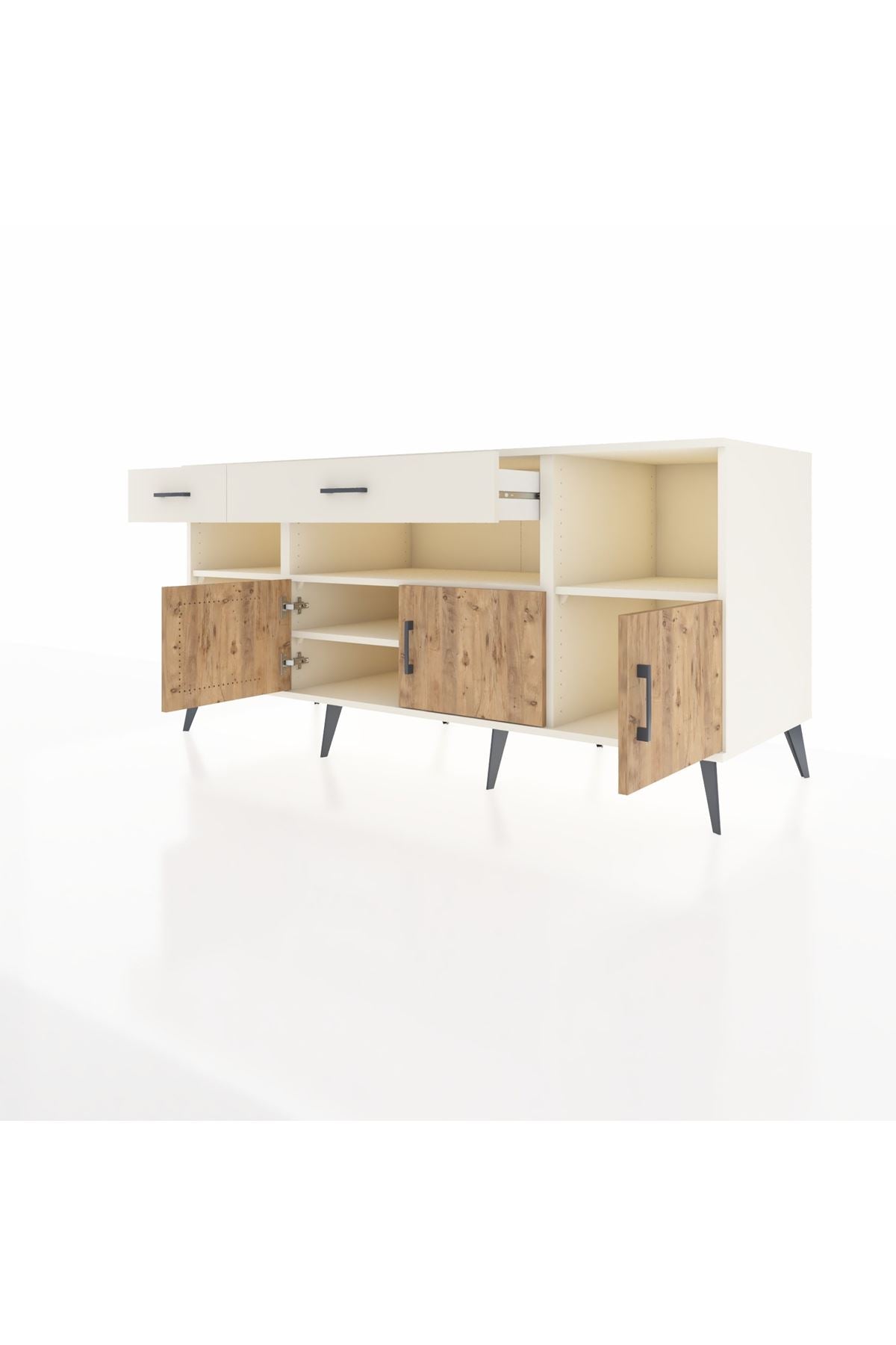 Kronos Konsol 5 Raflı 2 Çekmeceli 3 Kapaklı 176x59x83 - S610M013V01C