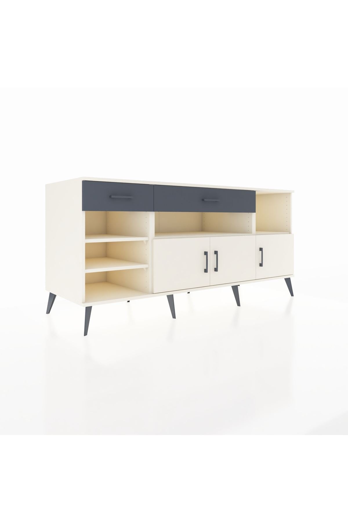 Kronos Konsol 5 Raflı 2 Çekmeceli 3 Kapaklı 176x59x83 - S610M013V05C