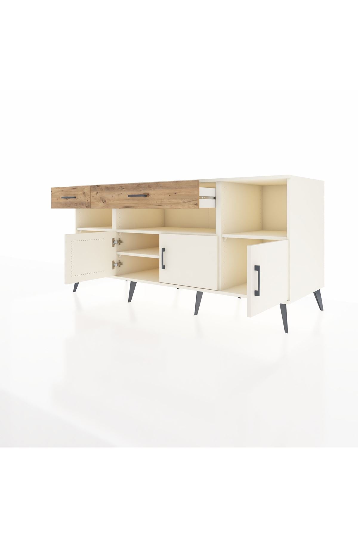 Kronos Konsol 5 Raflı 2 Çekmeceli 3 Kapaklı 176x59x83 - S610M013V06C