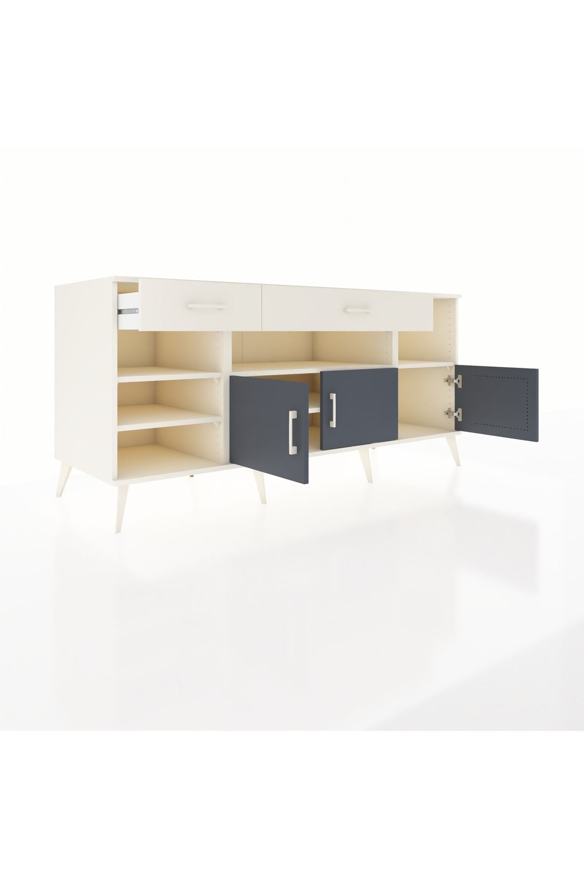 Kronos Konsol 5 Raflı 2 Çekmeceli 3 Kapaklı 176x59x83 - S610M013V07C