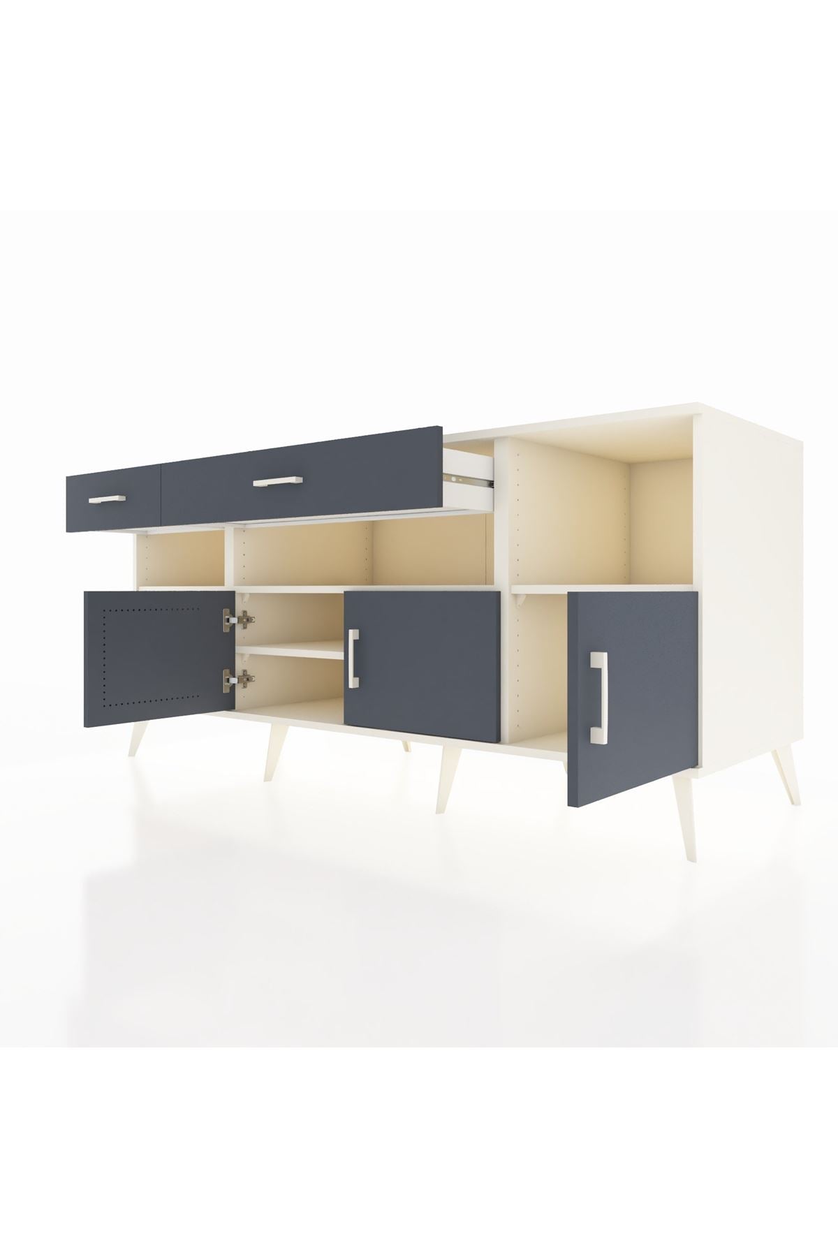 Kronos Konsol 5 Raflı 2 Çekmeceli 3 Kapaklı 176x59x83 - S610M013V08C