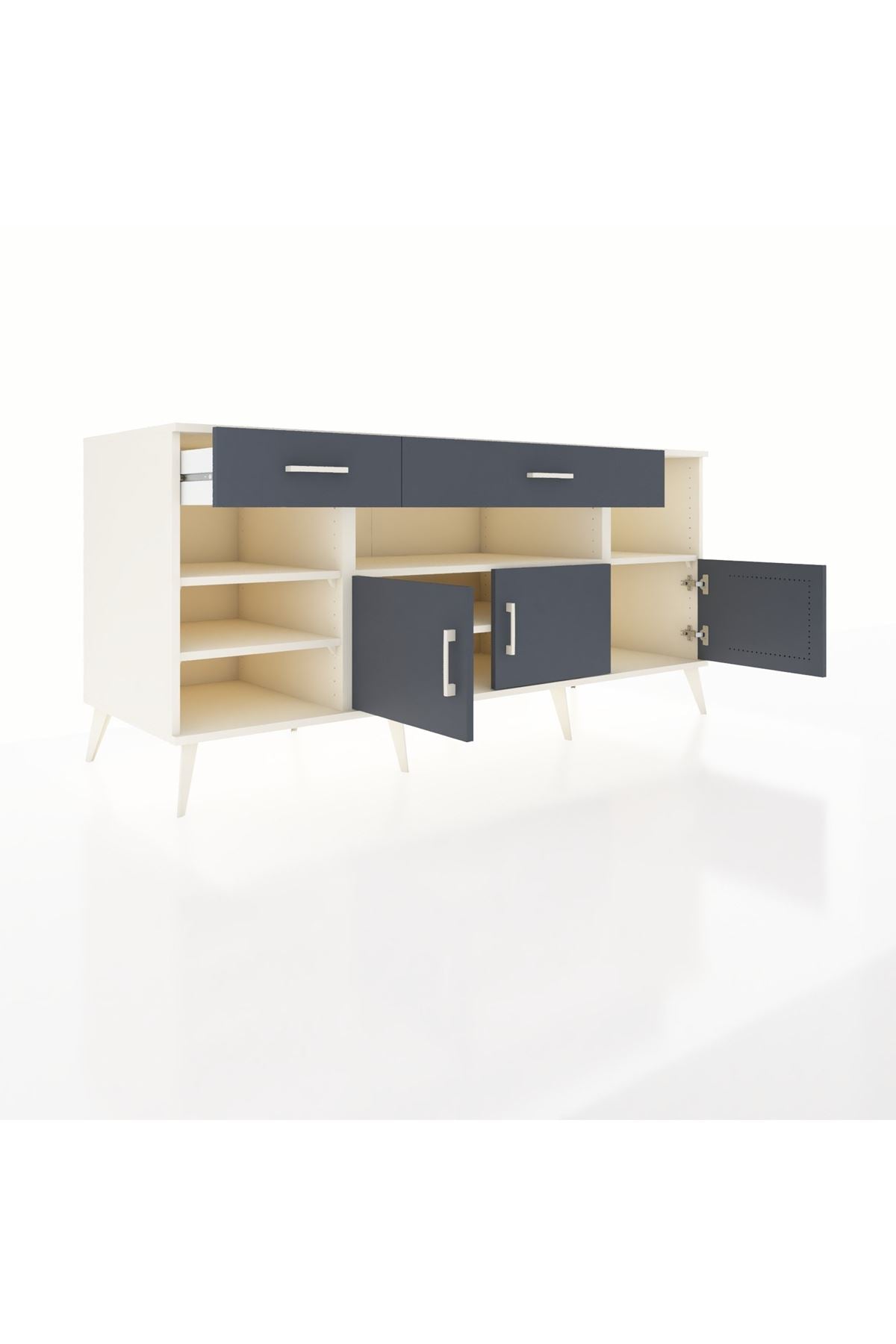 Kronos Konsol 5 Raflı 2 Çekmeceli 3 Kapaklı 176x59x83 - S610M013V08C