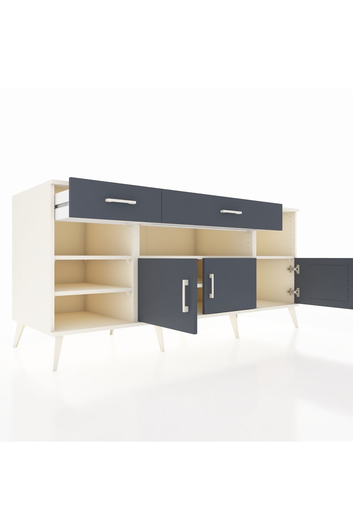 Kronos Konsol 5 Raflı 2 Çekmeceli 3 Kapaklı 176x59x83 - S610M013V08C