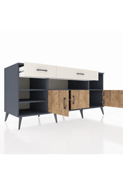 Kronos Konsol 5 Raflı 2 Çekmeceli 3 Kapaklı 176x59x83 - S610M013V10C