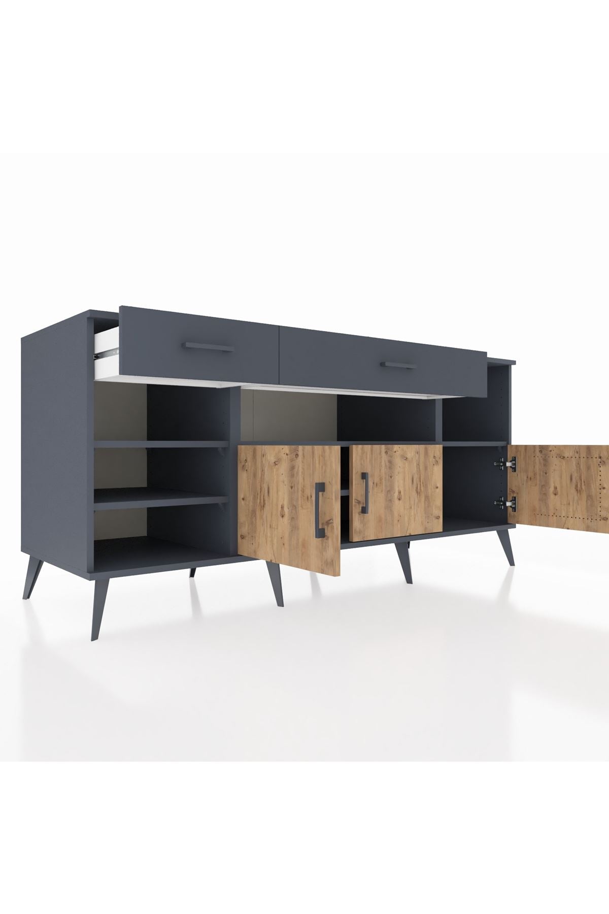 Kronos Konsol 5 Raflı 2 Çekmeceli 3 Kapaklı 176x59x83 - S610M013V11C