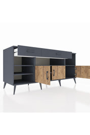 Kronos Konsol 5 Raflı 2 Çekmeceli 3 Kapaklı 176x59x83 - S610M013V11C