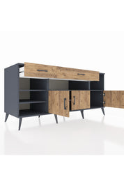 Kronos Konsol 5 Raflı 2 Çekmeceli 3 Kapaklı 176x59x83 - S610M013V12C