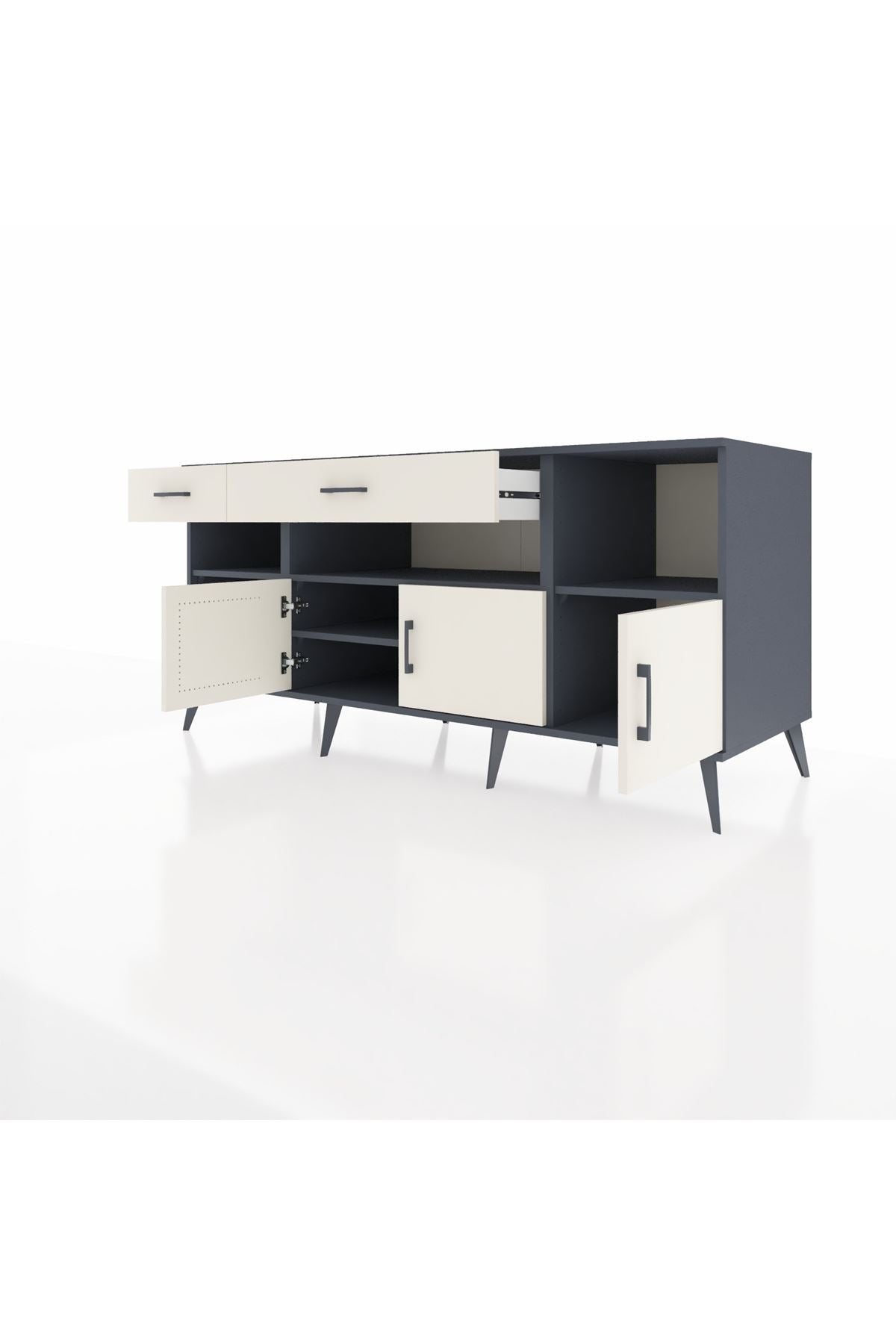 Kronos Konsol 5 Raflı 2 Çekmeceli 3 Kapaklı 176x59x83 - S610M013V13C