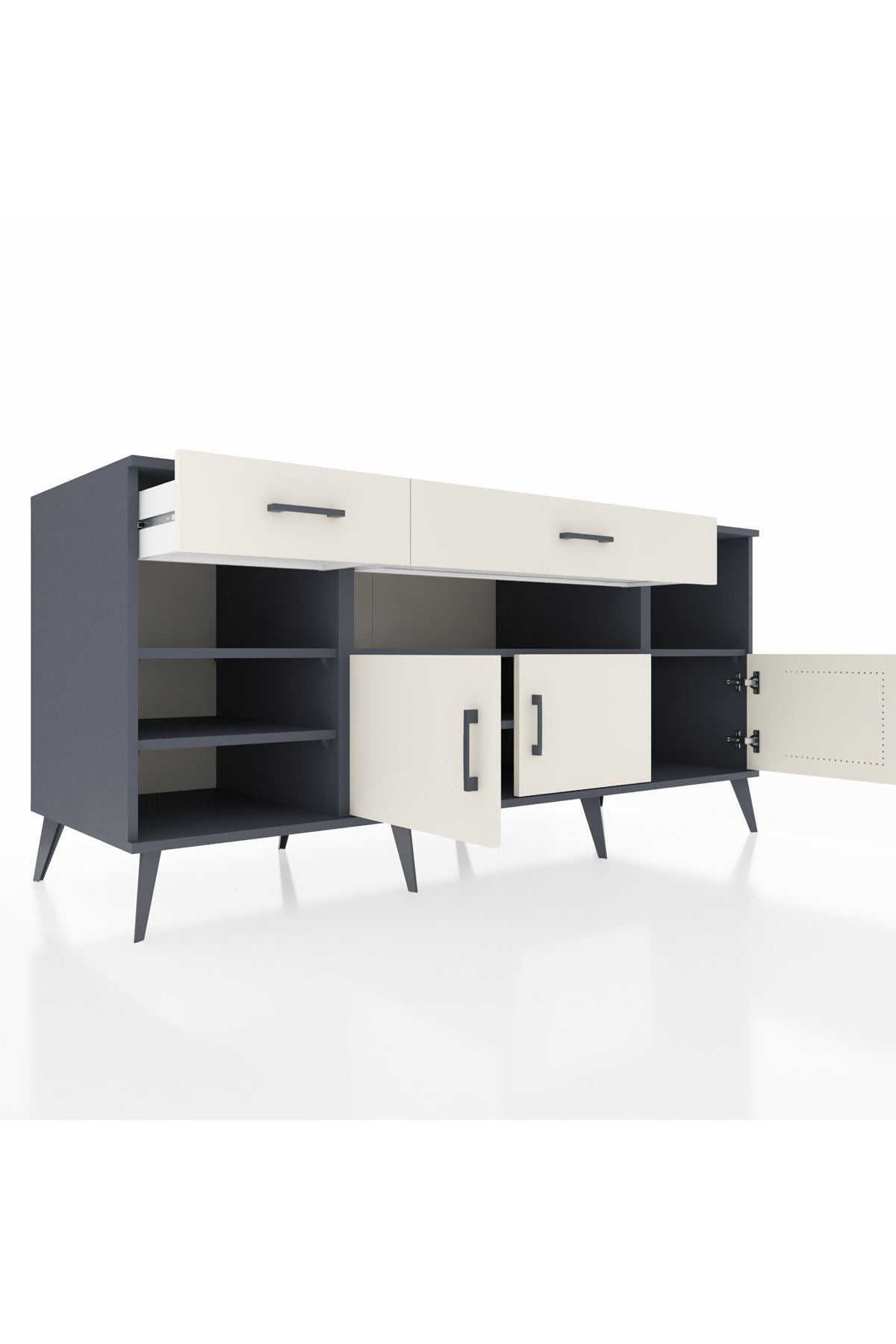 Kronos Konsol 5 Raflı 2 Çekmeceli 3 Kapaklı 176x59x83 - S610M013V13C