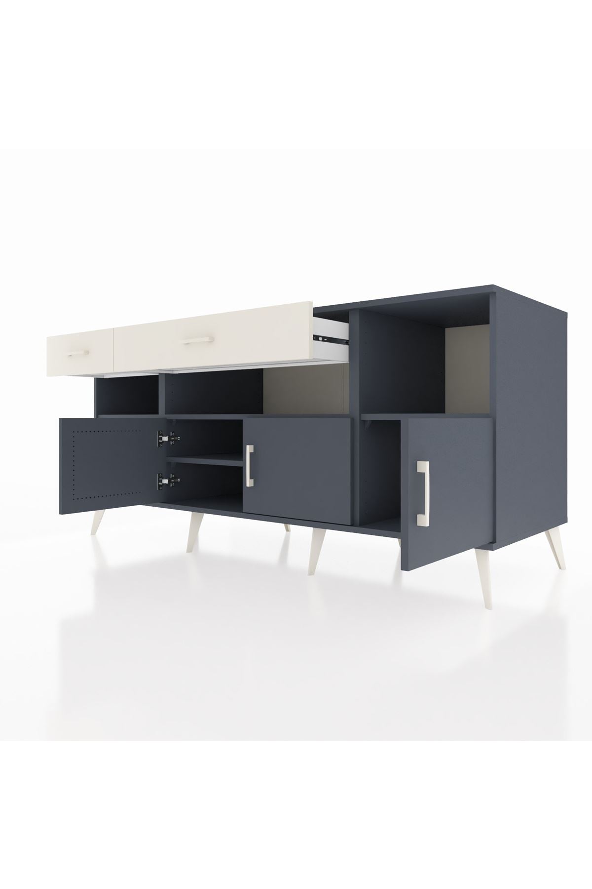 Kronos Konsol 5 Raflı 2 Çekmeceli 3 Kapaklı 176x59x83 - S610M013V16C