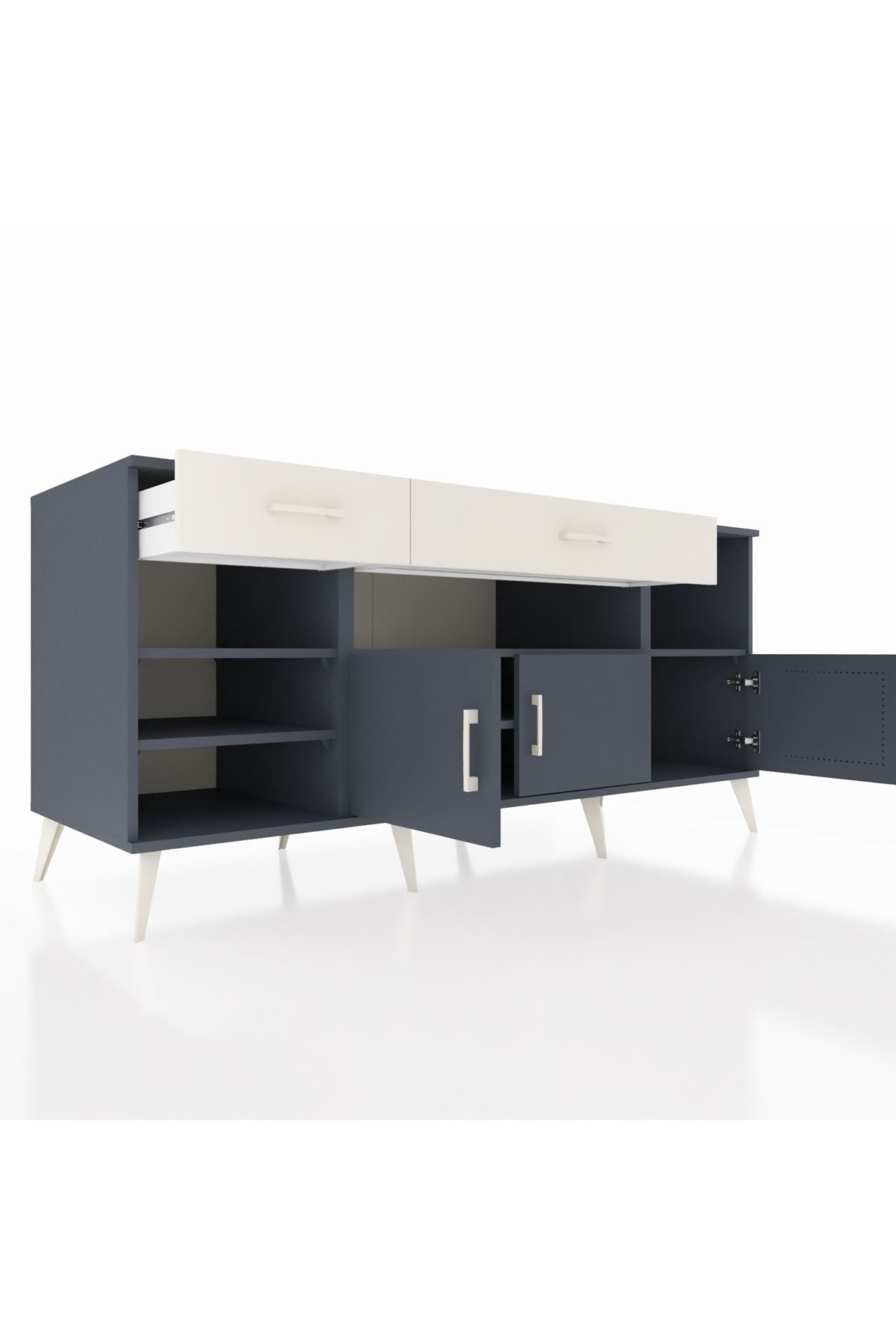 Kronos Konsol 5 Raflı 2 Çekmeceli 3 Kapaklı 176x59x83 - S610M013V16C