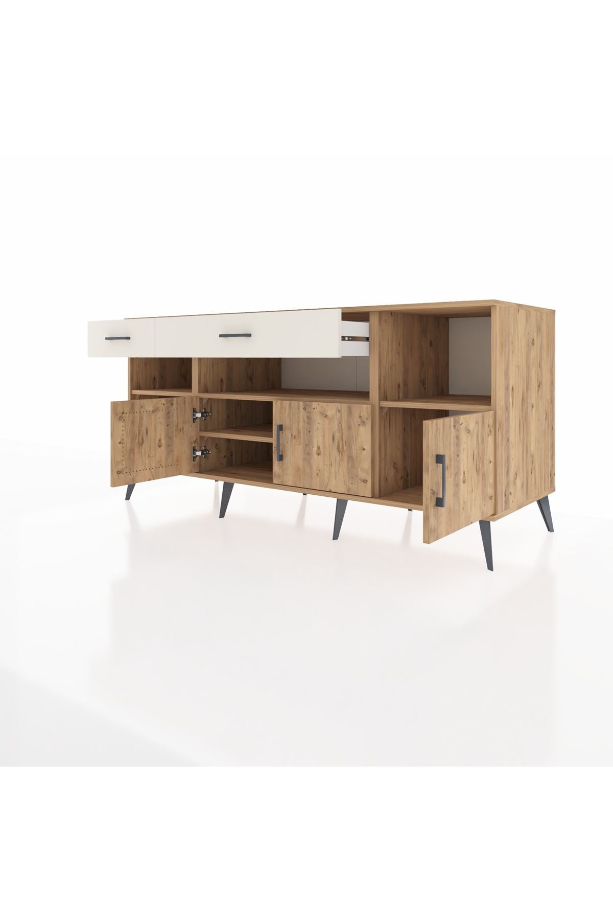 Kronos Konsol 5 Raflı 2 Çekmeceli 3 Kapaklı 176x59x83 - S610M013V19C