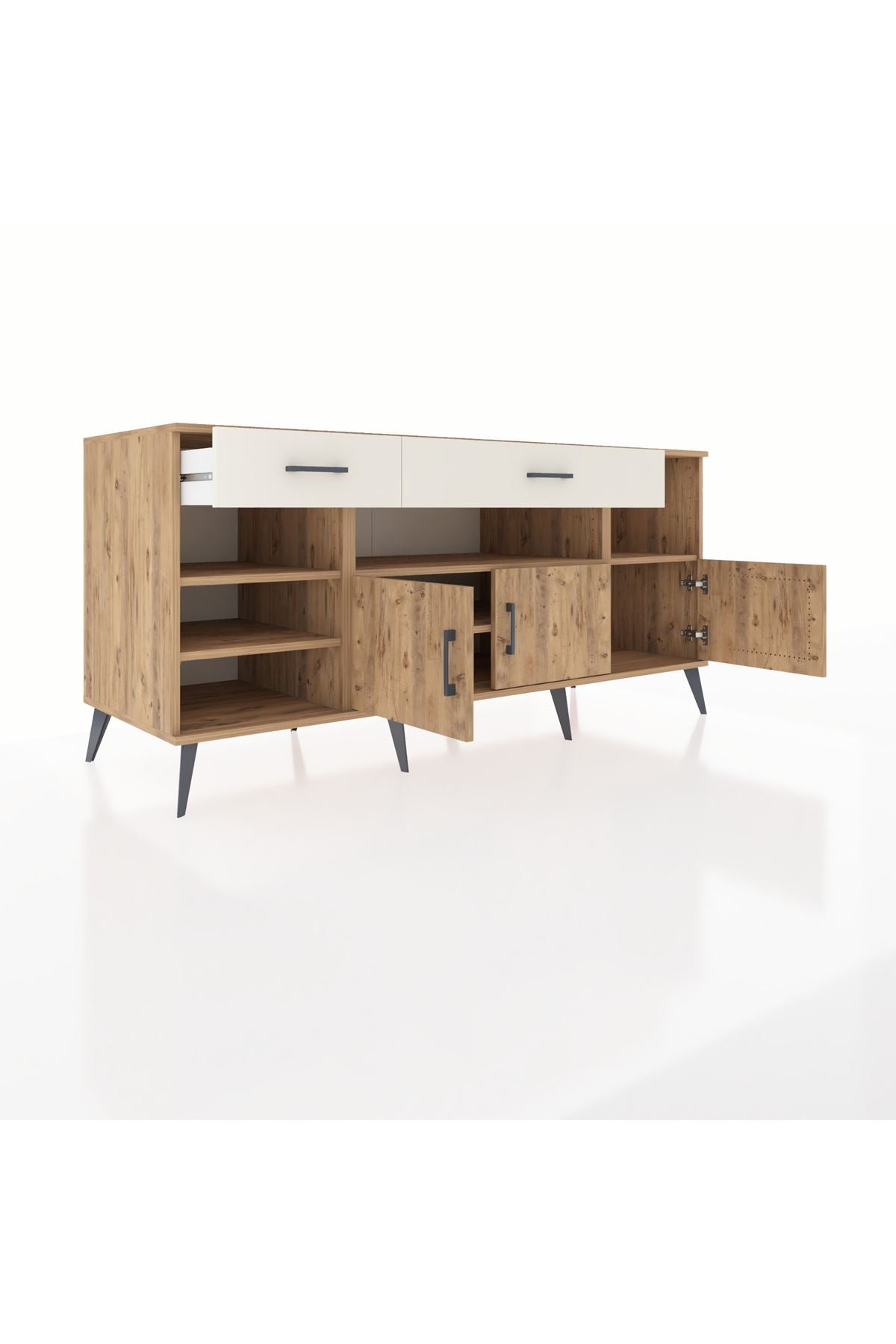 Kronos Konsol 5 Raflı 2 Çekmeceli 3 Kapaklı 176x59x83 - S610M013V19C