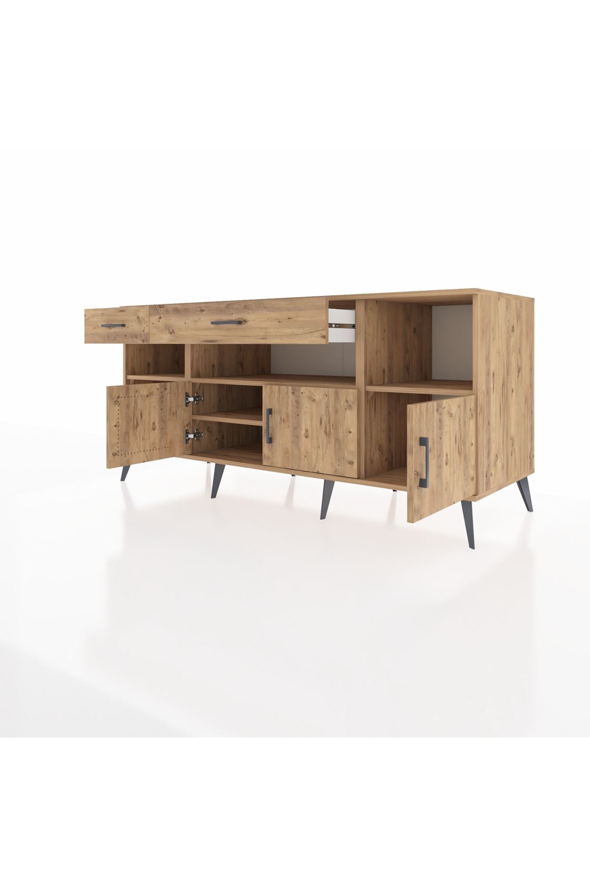 Kronos Konsol 5 Raflı 2 Çekmeceli 3 Kapaklı 176x59x83 - S610M013V21C