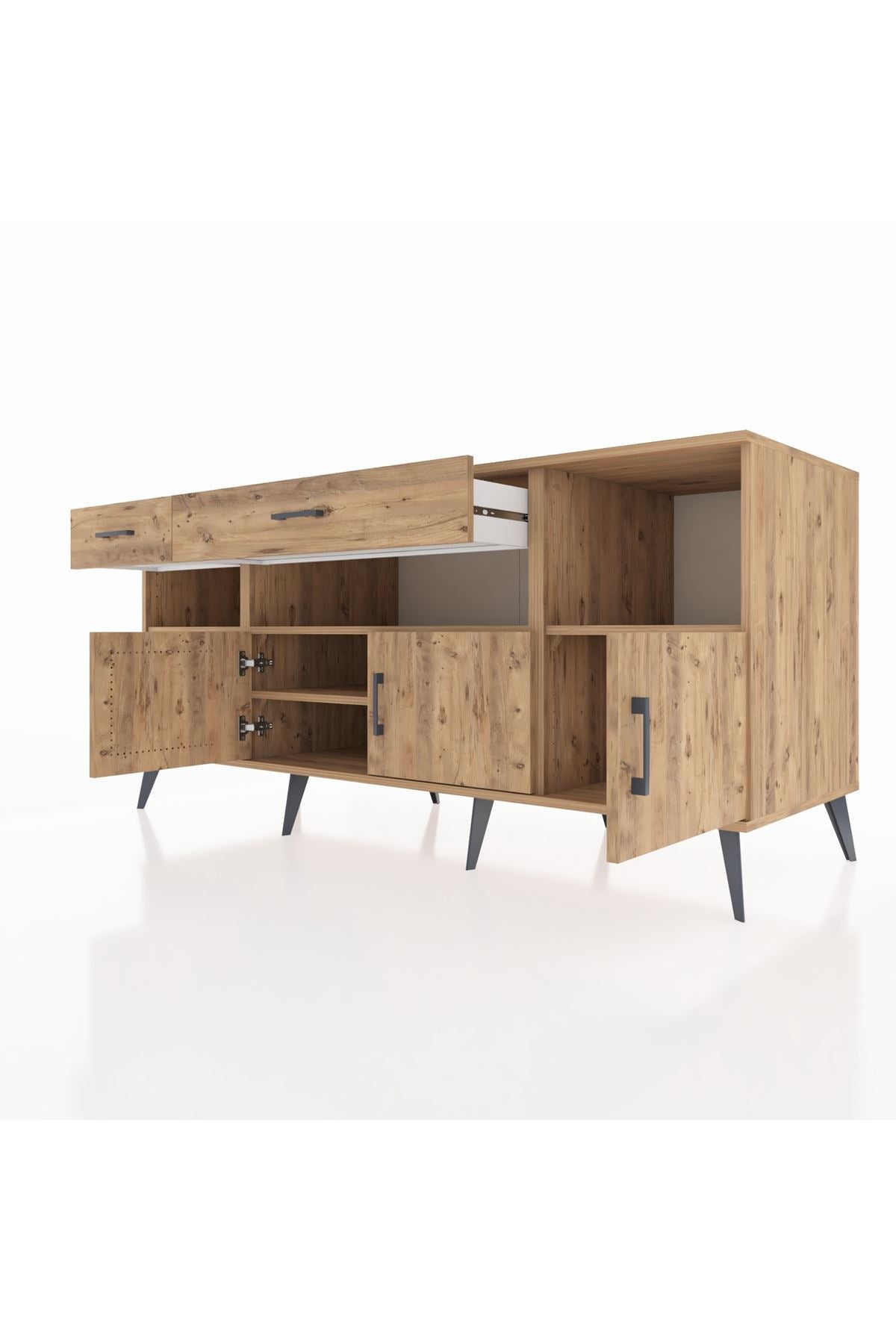 Kronos Konsol 5 Raflı 2 Çekmeceli 3 Kapaklı 176x59x83 - S610M013V21C